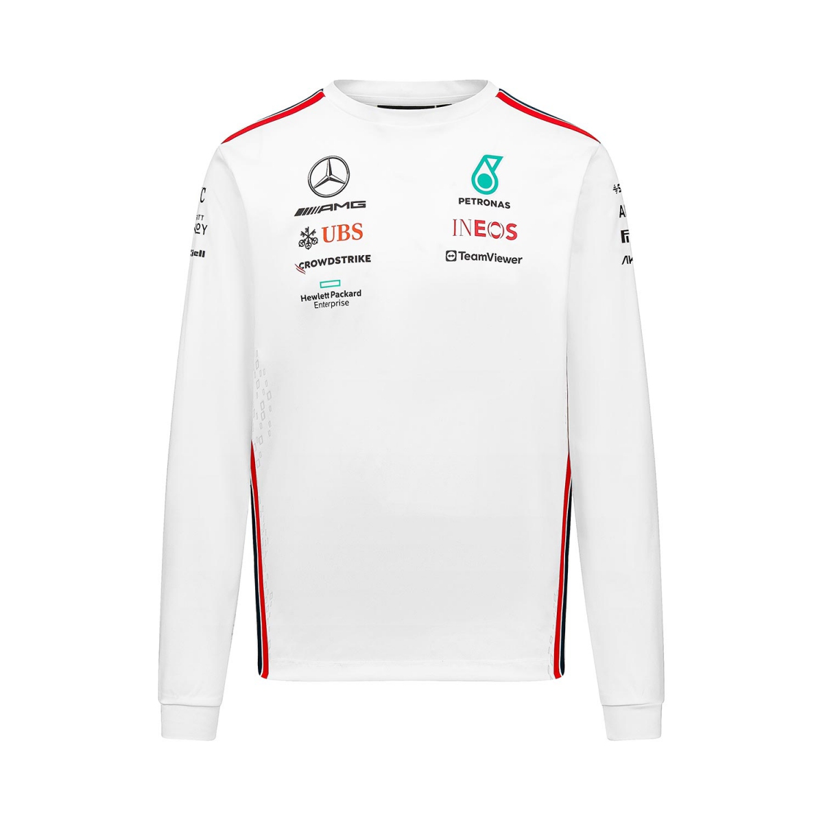 Mercedes AMG Petronas férfi hosszú ujjú póló official white F1 Team 2023