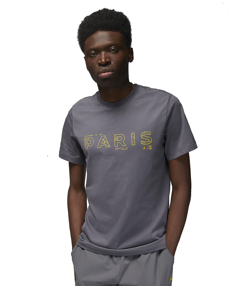 Paris Saint Germain férfi póló Jordan Paris grey