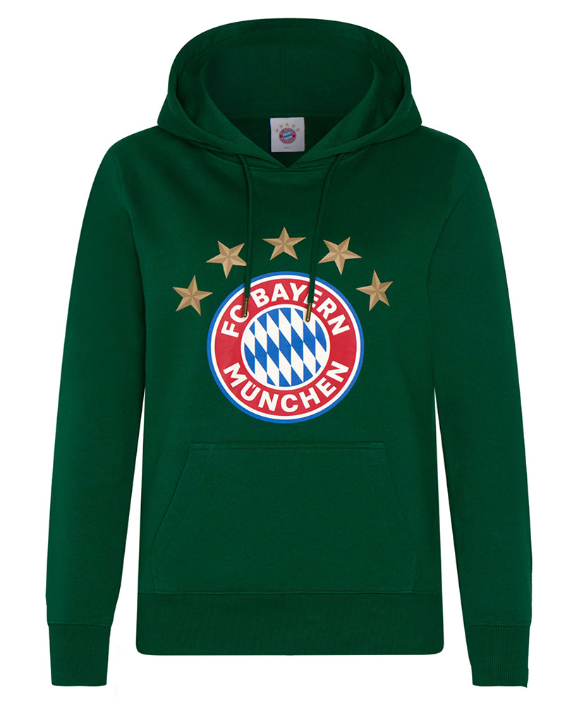 Bayern München férfi kapucnis pulóver Logo green