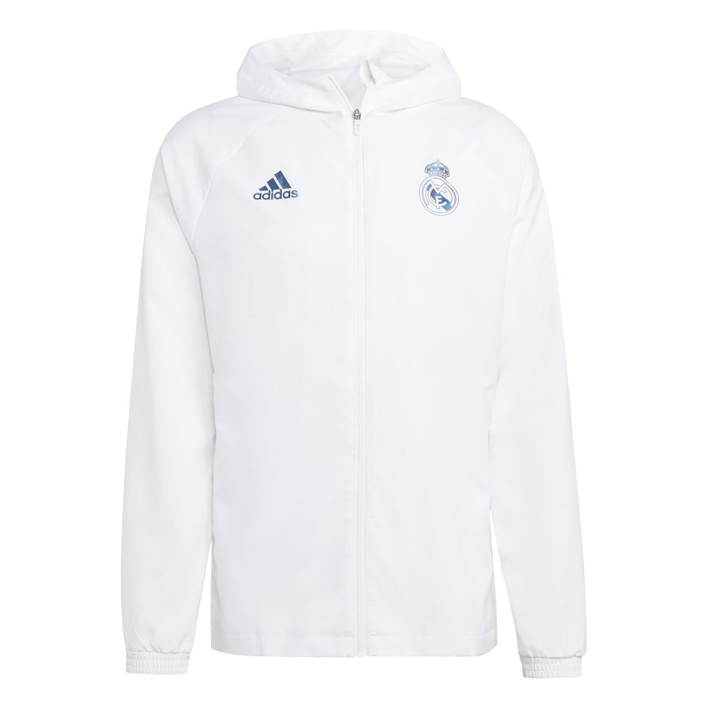 Real Madrid férfi kapucnis kabát Windbreak white