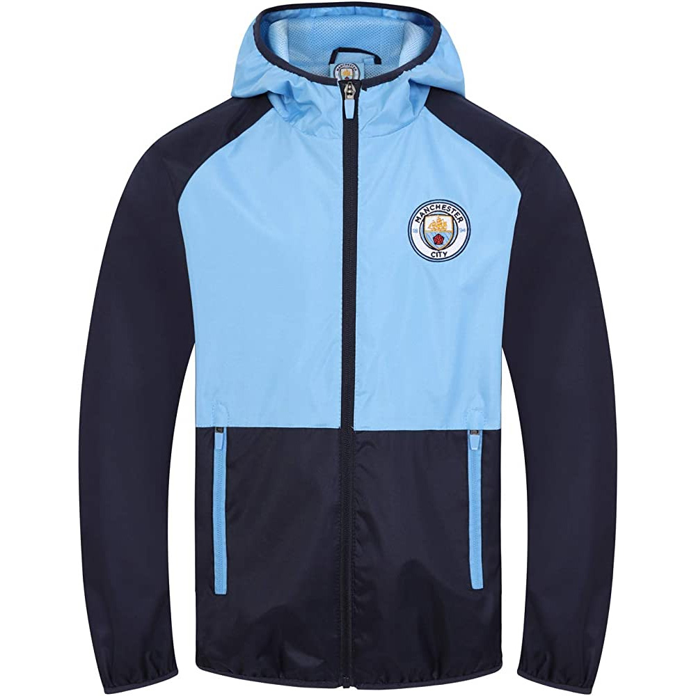 Manchester City férfi kapucnis kabát Shower navy