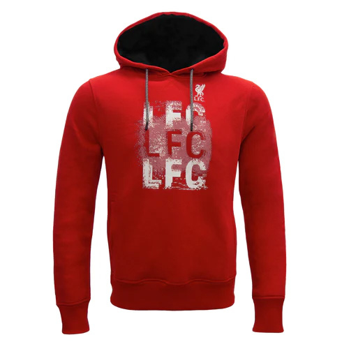 FC Liverpool férfi kapucnis pulóver 3LFC red