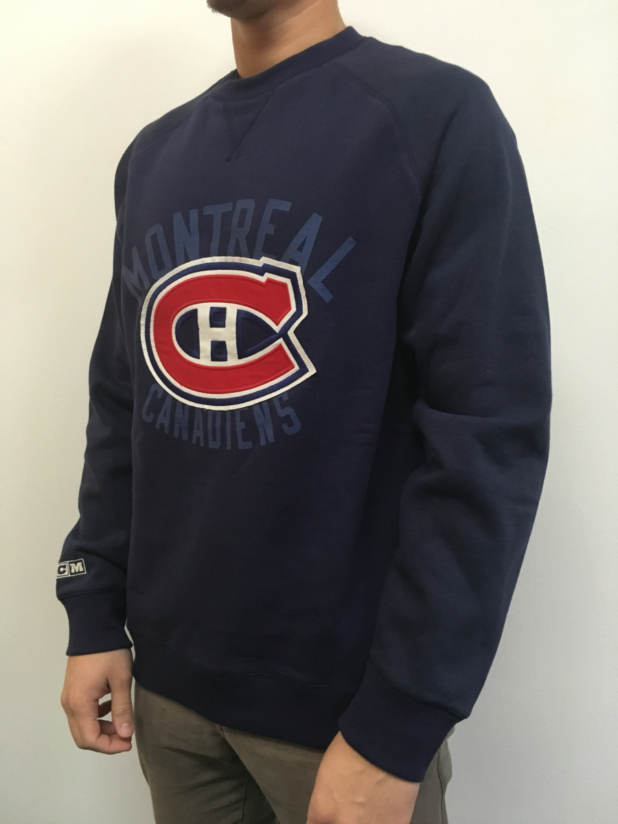 Montreal Canadiens férfi pulóver CCM Fleece Crew 2016