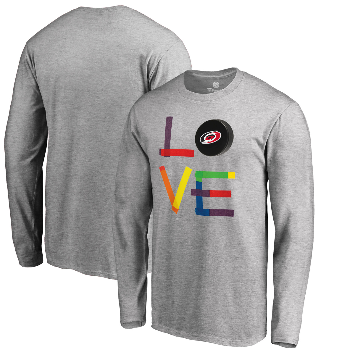 Carolina Hurricanes férfi hosszú ujjú póló grey Hockey Is For Everyone Love Square