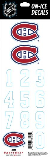 Montreal Canadiens sisak matricák Decals White