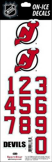 New Jersey Devils sisak matricák decals red
