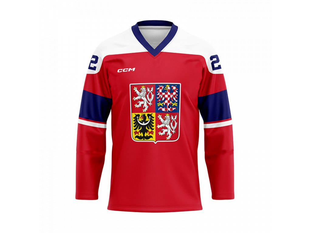Jégkorong képviselet hoki mez Czech Republic red embroidered
