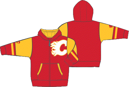Calgary Flames gyerek kapucnis pulóver Faceoff Colorblocked Fleece Full-Zip