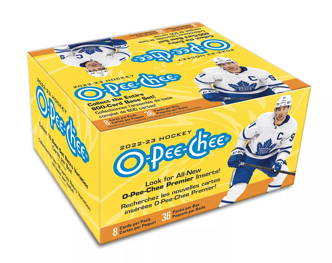 NHL dobozok NHL hokikártyák 2022-23 Upper Deck O-Pee-Chee Retail Box