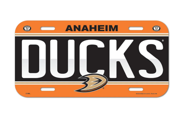 Anaheim Ducks fali tábla License Plate Banner