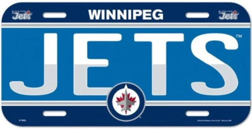 Winnipeg Jets fali tábla License Plate Banner