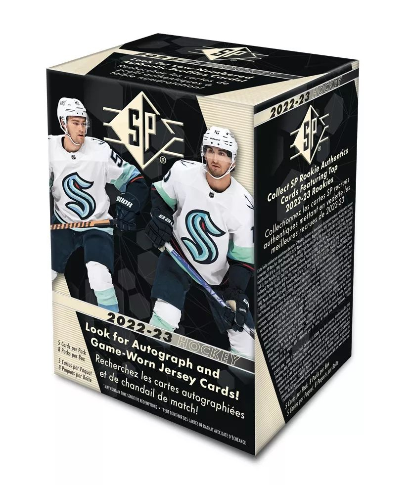 NHL dobozok NHL hokikártyák 2022-23 Upper Deck SP Hockey Blaster Box