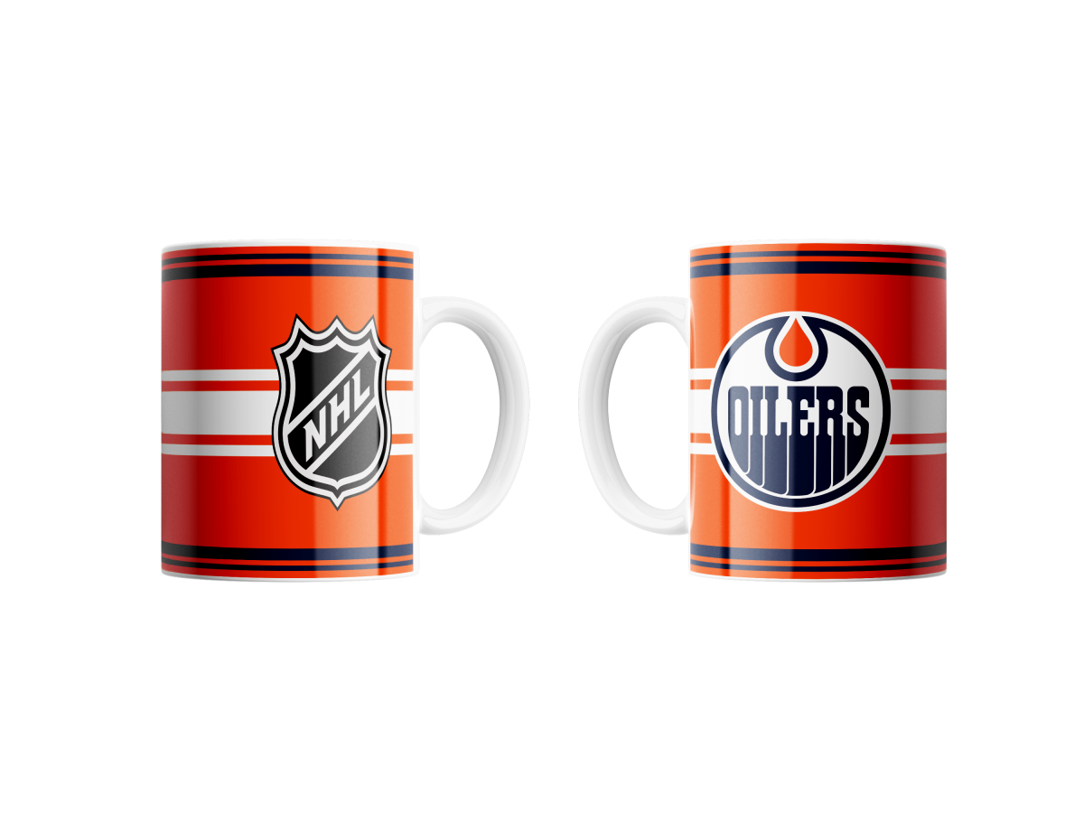 Edmonton Oilers bögre FaceOff Logo NHL (330 ml)