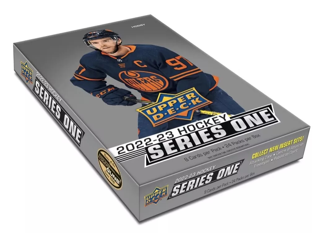 NHL dobozok NHL hokikártyák 2022-23 Upper Deck Series 1 Hobby Box