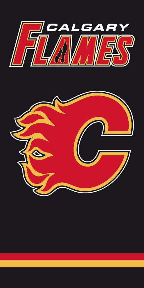 Calgary Flames strand törölköző black