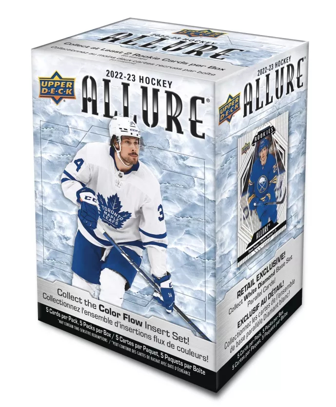 NHL dobozok NHL hokikártyák 2022-23 Upper Deck Allure Blaster Box