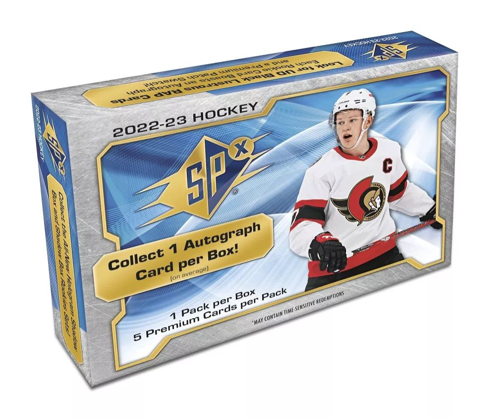 NHL dobozok NHL hokikártyák 2022-23 Upper Deck SPx Hockey Hobby Box