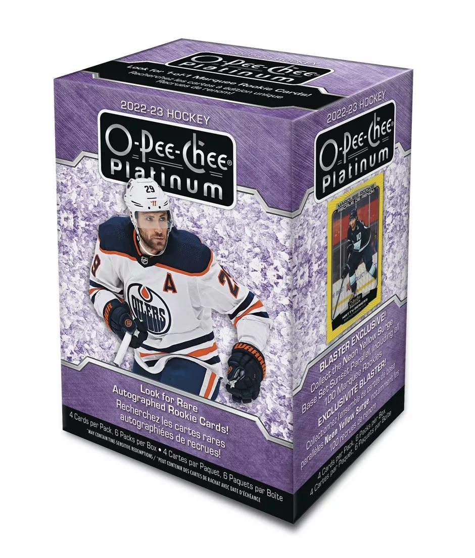 NHL dobozok NHL hokikártyák 2022-23 Upper Deck O-Pee-Chee Platinum Blaster Box