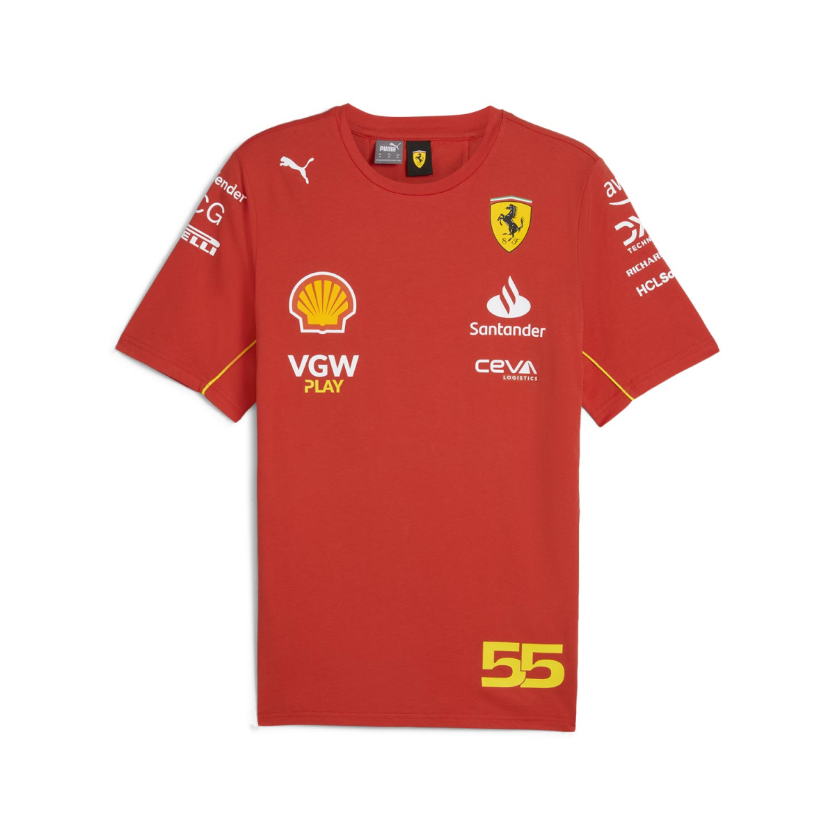 Ferrari férfi póló Driver Sainz red F1 Team 2024