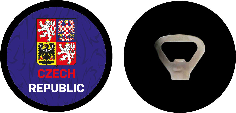 Jégkorong képviselet nyitó Czech republic puck logo blue