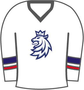 Jégkorong képviselet jelvény Czech Republic White lion jersey