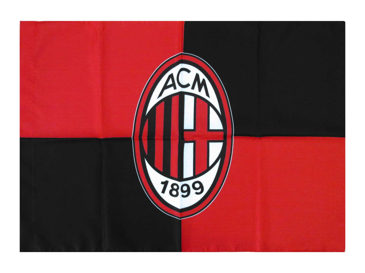 AC Milan zászló Red Black Checkered Pattern