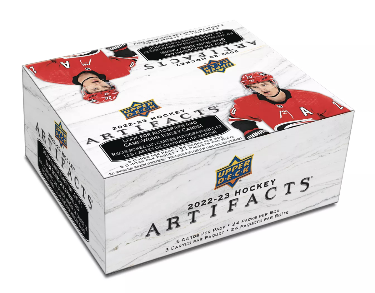 NHL dobozok NHL hokikártyák 2022-23 Upper Deck Artifacts Retail Box