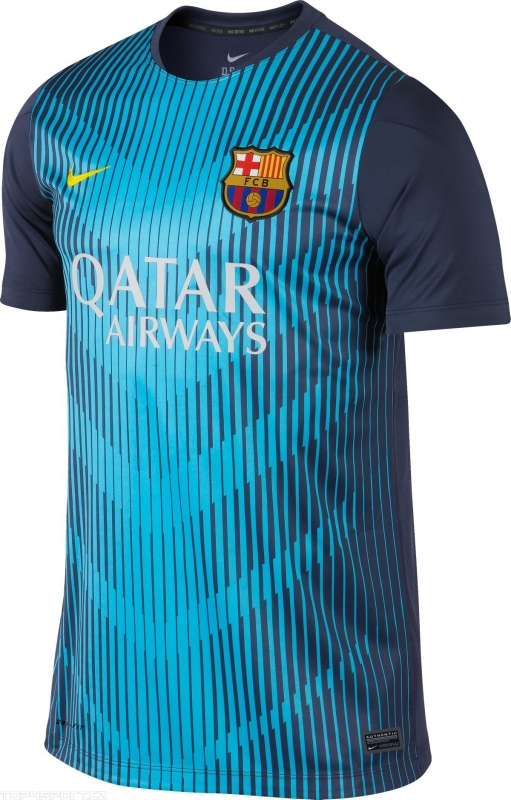 FC Barcelona azul uno férfi póló