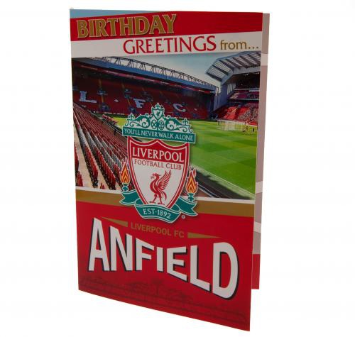 FC Liverpool születésnapi köszöntő Pop-Up Birthday Card