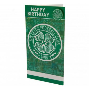 FC Celtic születésnapi köszöntő Birthday Card & Badge