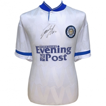 Legendák futball mez Leeds United 1992 Strachan Signed Shirt
