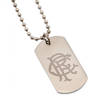FC Rangers nyaklánc dögcédulával Engraved Dog Tag & Chain