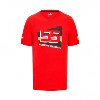 Ferrari férfi póló Sainz Driver Red F1 Team 2023