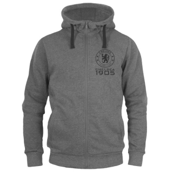 FC Chelsea férfi kapucnis pulóver zip grey
