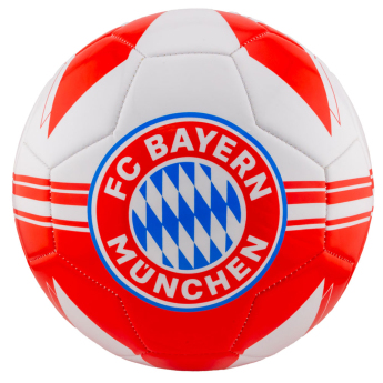 Bayern München futball labda crest on a striking red and white - Size 5