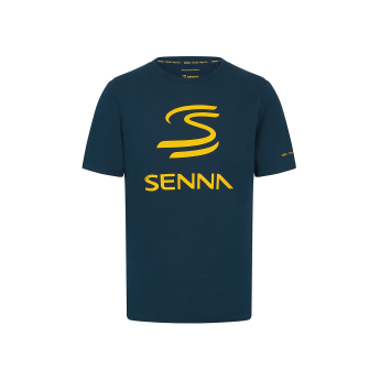 Ayrton Senna férfi póló Logo blue 2024