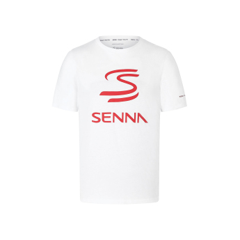 Ayrton Senna férfi póló Logo White 2024