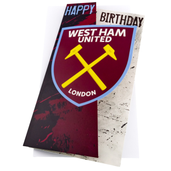 West Ham United gratuláció Crest Birthday Card