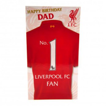 FC Liverpool születésnapi köszöntő Birthday Card Dad