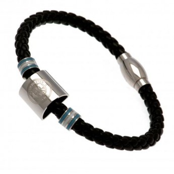 Manchester City bőr karkötő Colour Ring Leather Bracelet