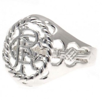 FC Rangers gyűrű Silver Plated Crest Ring Large