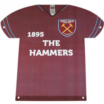 West Ham United fém tábla Metal Shirt Sign