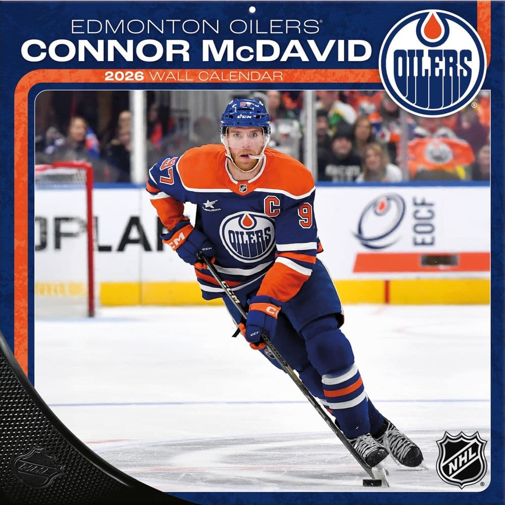 Edmonton Oilers naptár Connor McDavid #97 2026 Wall
