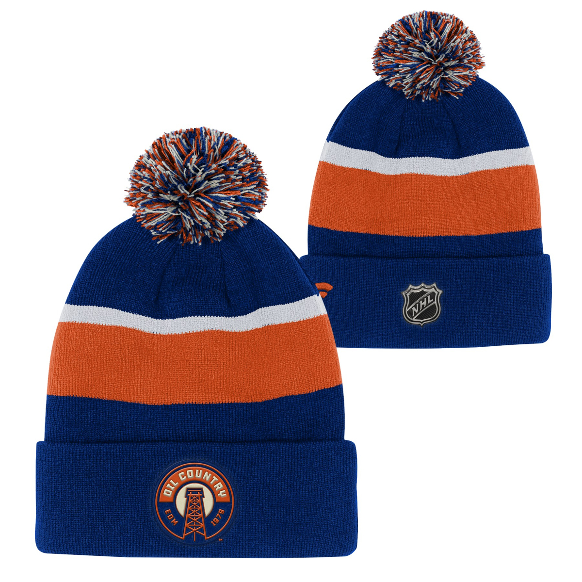 Edmonton Oilers gyerek téli sapka Cuffed Beanie With Pom