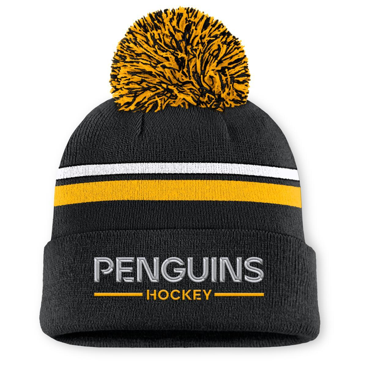 Dámská zimní čepice Pittsburgh Penguins NHL Authentic Pro W/Cap Cuffed Pom Beanie