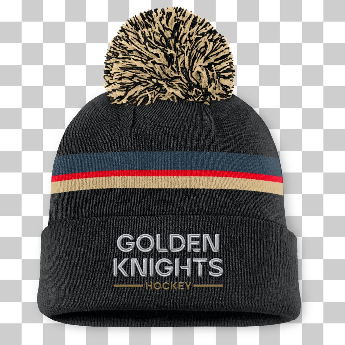 Dámská zimní čepice Vegas Golden Knights NHL Authentic Pro W/Cap Cuffed Pom Beanie