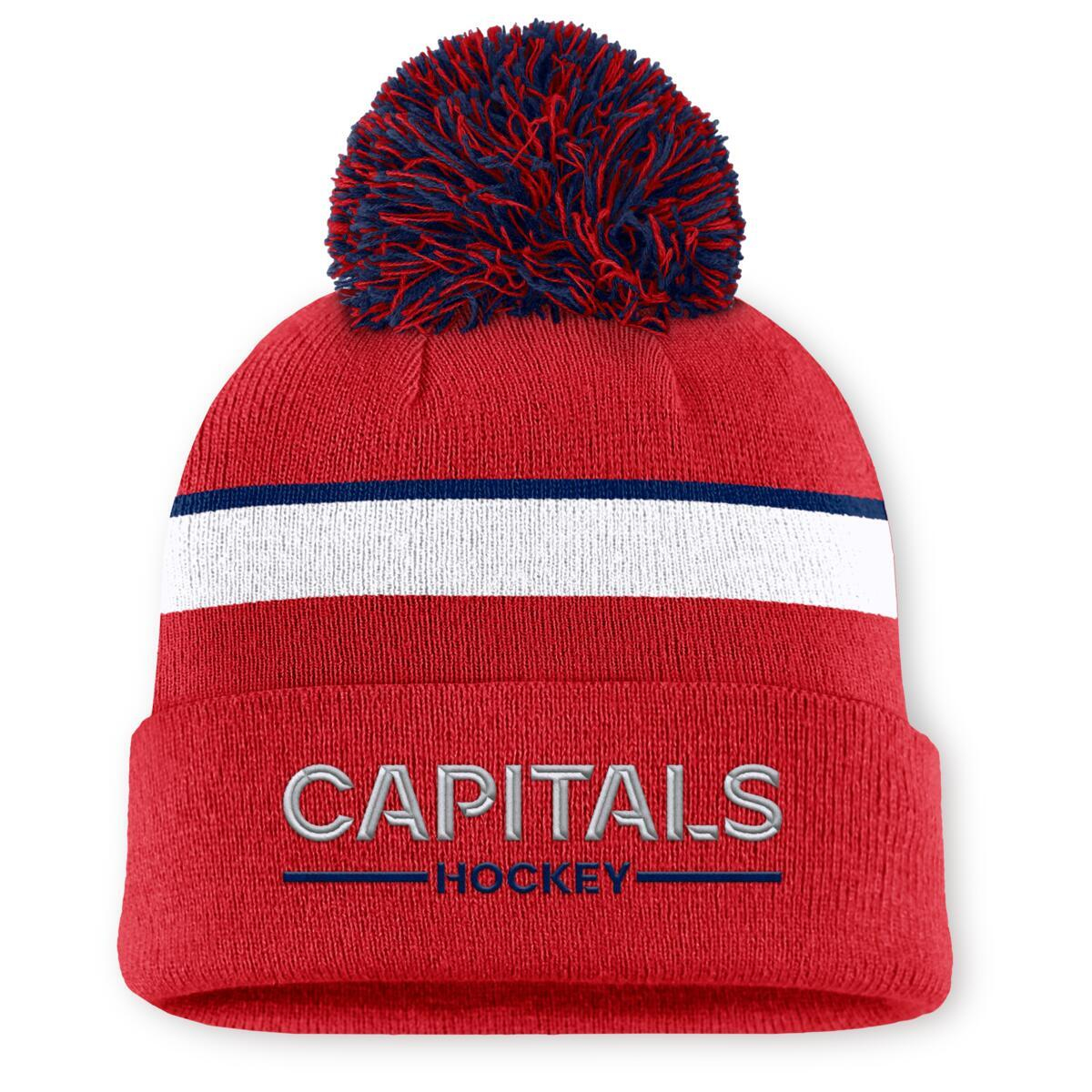 Dámská zimní čepice Washington Capitals NHL Authentic Pro W/Cap Cuffed Pom Beanie