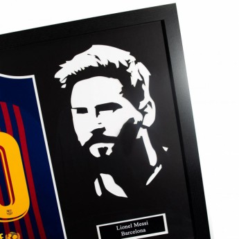 Legendák bekeretezett mez FC Barcelona Signed Shirt Silhouette