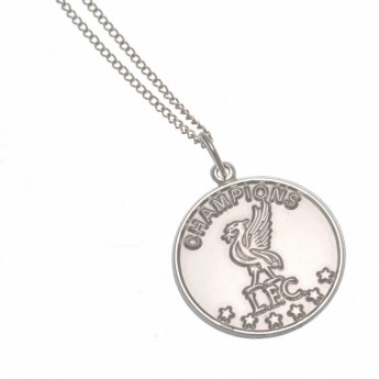 FC Liverpool nyaklánc medállal Champions Of Europe sterling silver pendant & chain