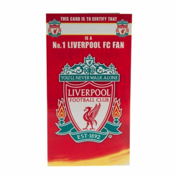 FC Liverpool születésnapi köszöntő Birthday Card No 1 Fan